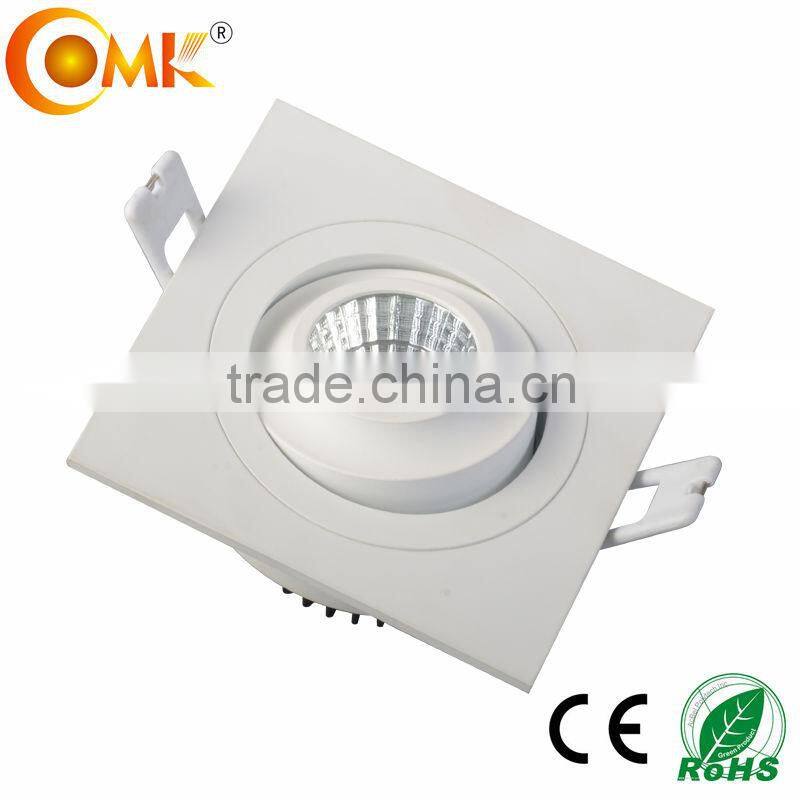 Square adjustable Recessed COB LED Downlight