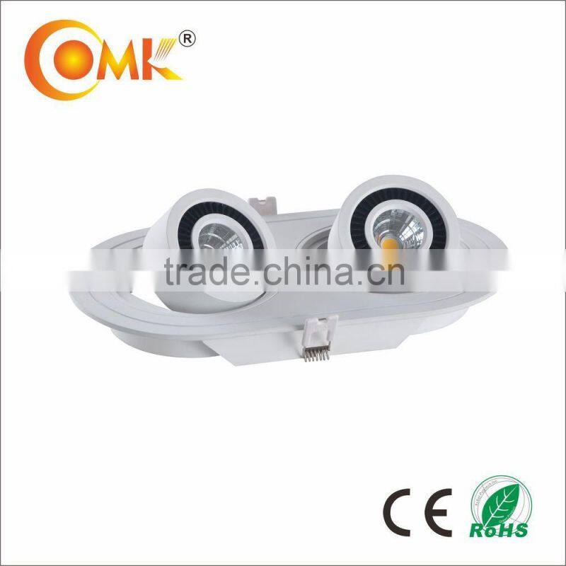 15W-36W Patent design trigonal three heads Multi-angel adjustable COB downlight