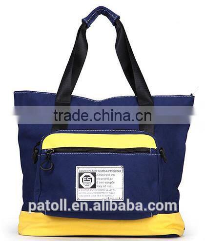 Factory wholesale reusable canvas weekend bag fashion design