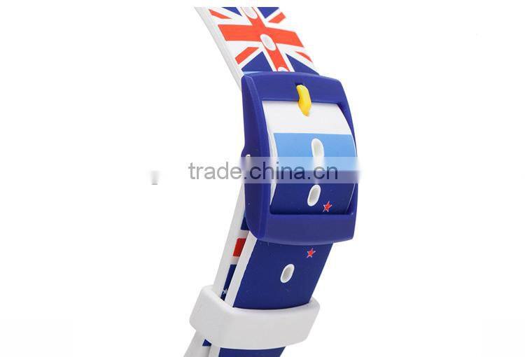 Custom fancy colorful silicone watch,japan movt watch
