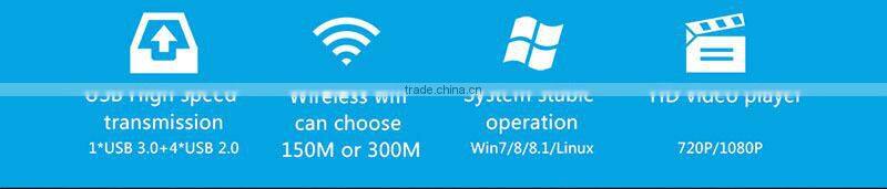 New Fanless Mini PC Cerelon J1800 Dual Core 2.41GHz 2G RAM 16G SSD Support WIN 7 Linux OS