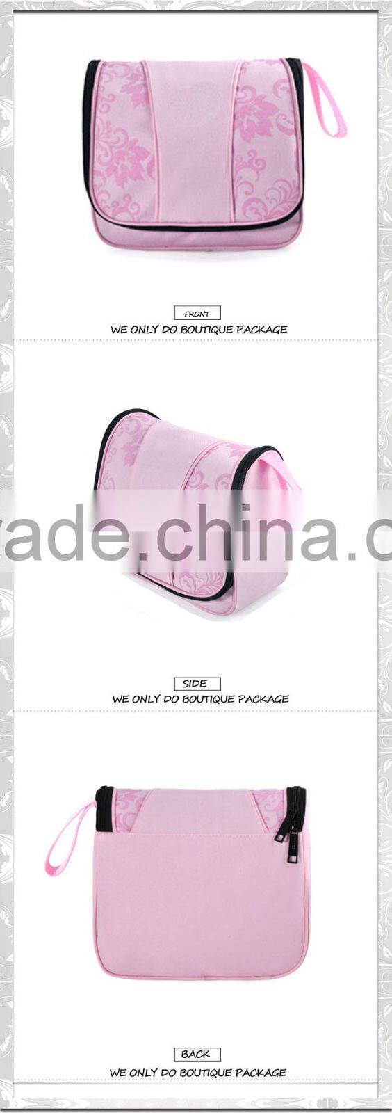 China Manufactory OEM pink handle cosmetic bag