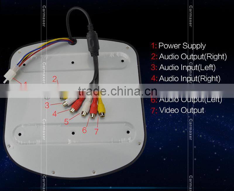 9inch car roof mount dvd player with usb/sd