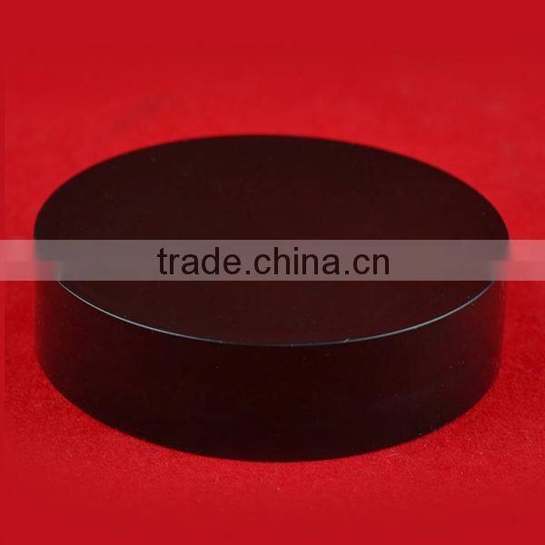 PET plastic transparent 200 ml square candy jar with black cap