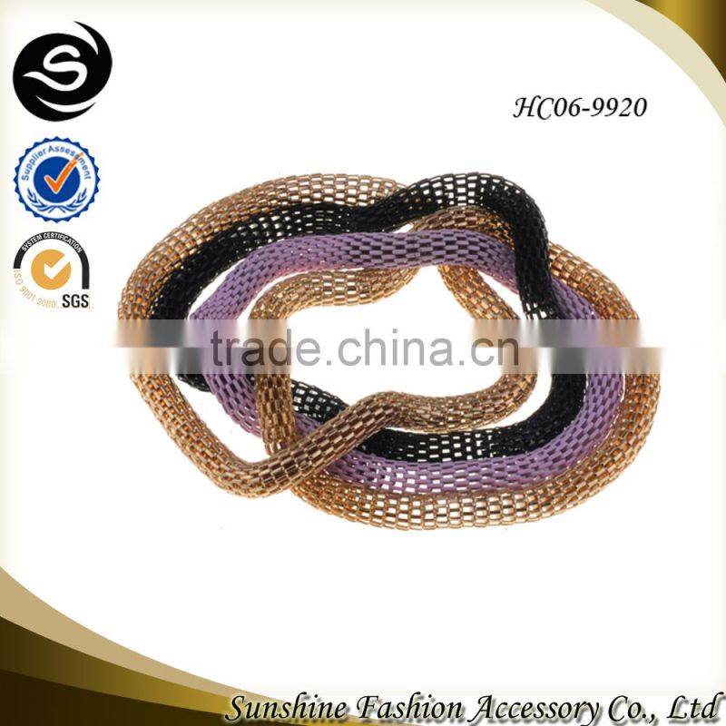 Snake elastic bracelet for 2015 chinese lucky bracelet plated gold wholesale costume jewelry manufactured in China yiwu