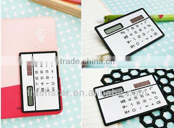 New Design Creative Mini Promotional Solar card Calculator