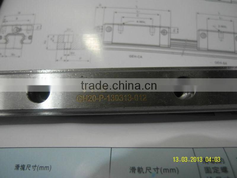 HSAC brand linear guideway GH15 with flanged block GHW15 imported from Taiwan