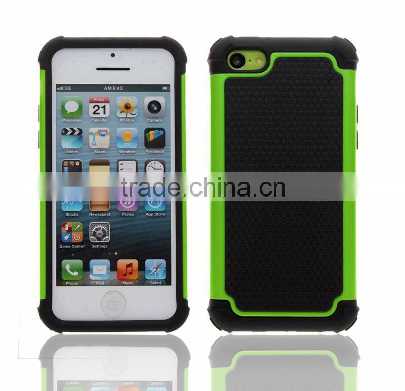 Football style TPU defender hybrid case for iPhone 5C