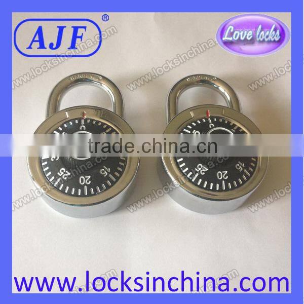 AJF 2015 top sell high quality 50mm gym round dial combination padlock