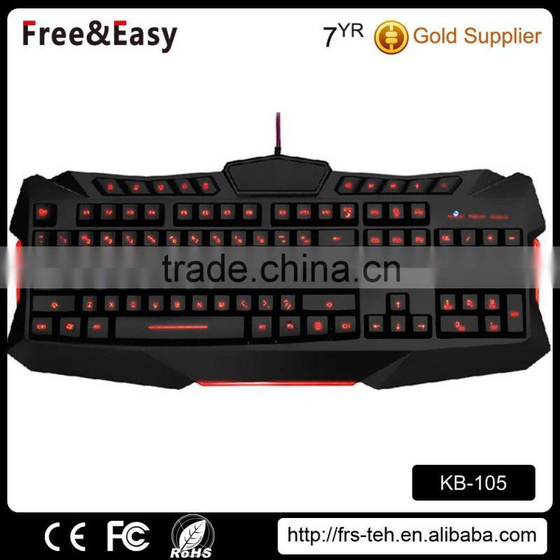 Multimedia Colorful led Backlit Ergonomic Computer Keyboard