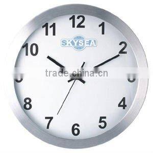 14 inch metal wall mounted clock, decorative wall aluminium round clock