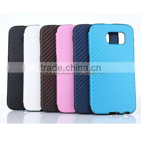 high quality ultrathin carbon fiber style Soft TPU Back Cover Case For Samsung Galaxy S6