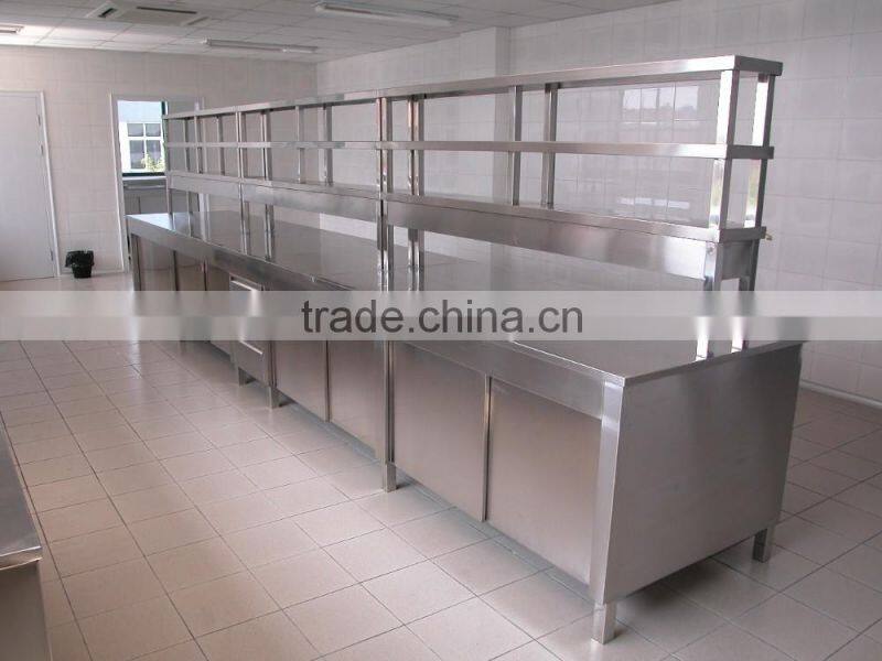 Microbiology stainless steel lab bench