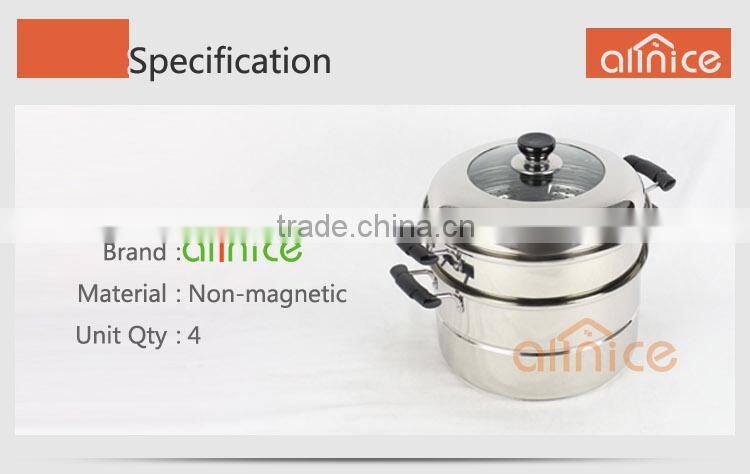Factory 201material 2/3/4 layers stainless steel steamer pot