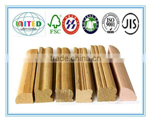 wholesale wood trim recon teak wood mouldings/engineered wood mouldings/unfinished wood block or lumber or timber