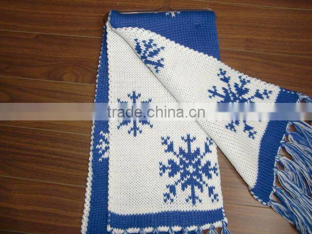Acrylic double-sided scarf-snow