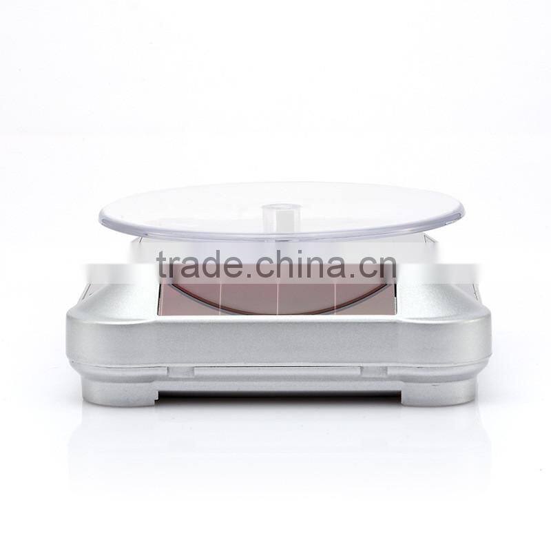 Jewerly small Solar turntable rotating display stand,Solar energy display shelf stationary display stand