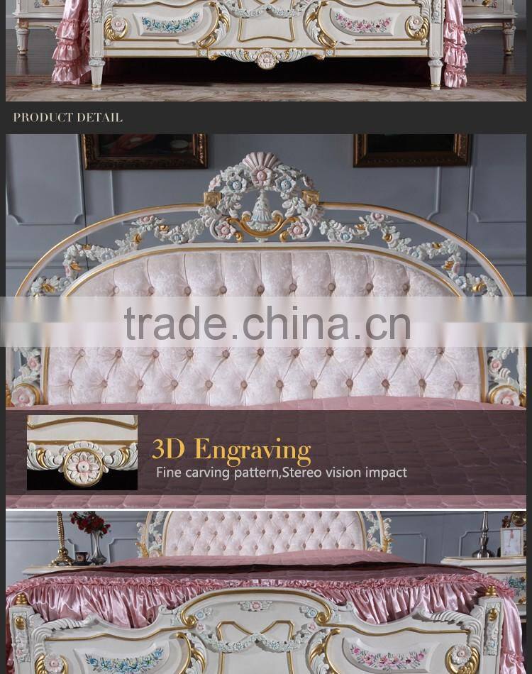 Palace royal queen bed cheap european style home furniture accept oem handmade furniture