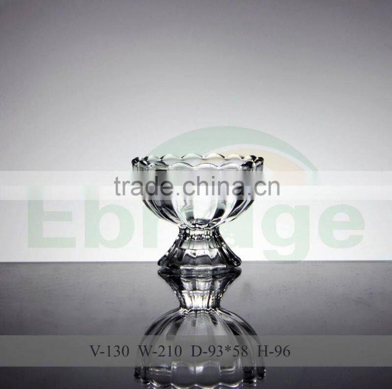 Diamond Embossment Glass Ice Cream Cups