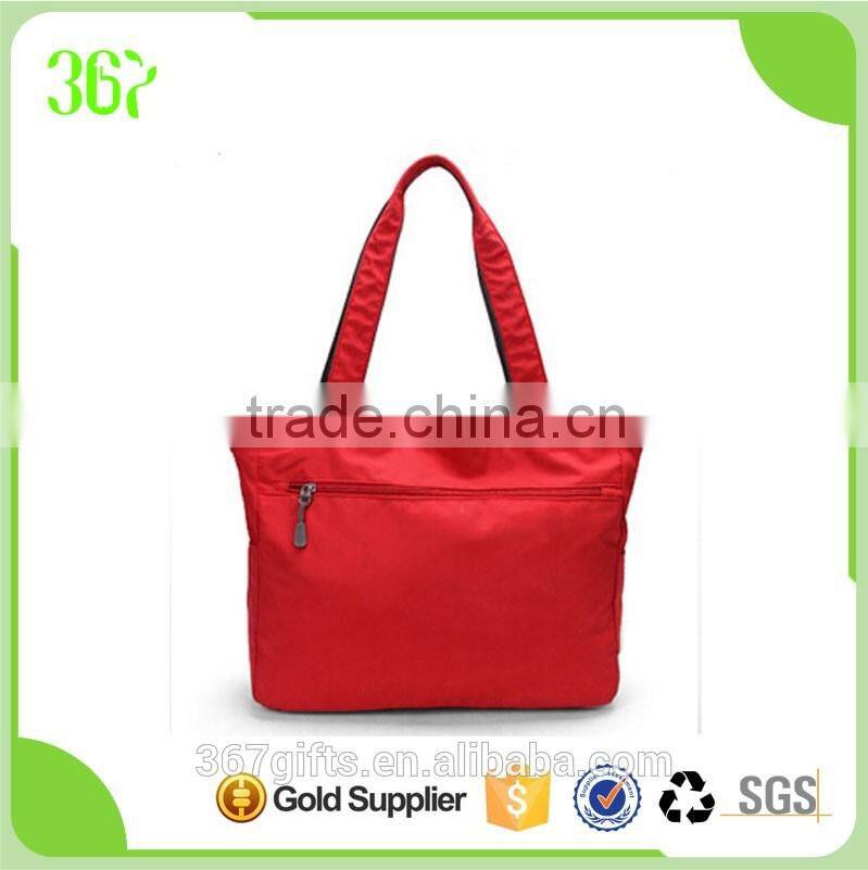 Promotional High Quality Nylon Messenger Handbag with Zipper Pocket