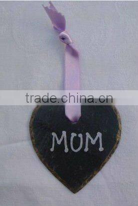 2012 hot sale Beautiful heart shape slate art and crafts art stone