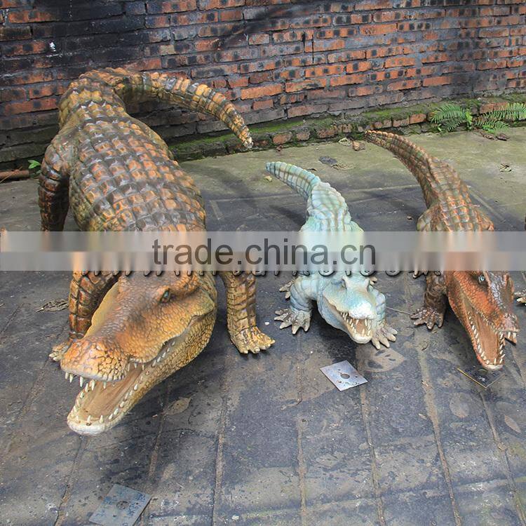 HLT Simulation Animatronic Animal Model Of Crocodile For Park Or Playground
