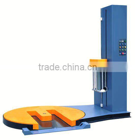 fully automatic stretch film wrapping machine with turntable/stretch film wrapper with pallet