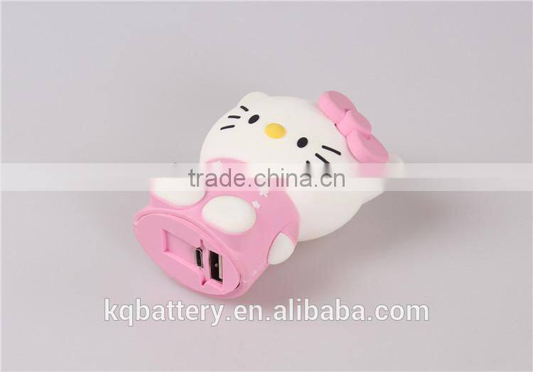 2015 toy gift pink cat portable power bank 2600mAh