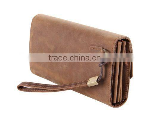 Hot sale fashion wallet vintage real leather wallet men's phone case wallet