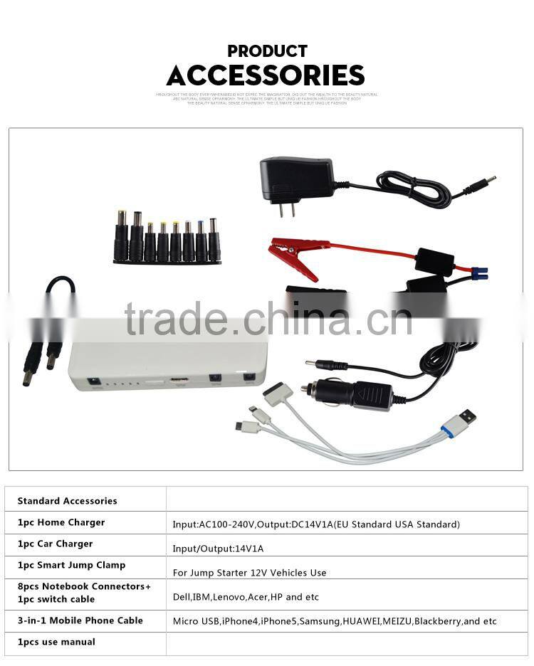 New Arrival Slim Multi-Function Mini 12V laptop charger power bank laptop charger power bank