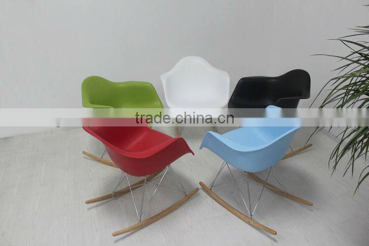 Plastic with wood leg dining chair /dining room home furniture