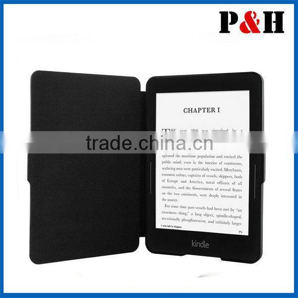 Auto Wake/Sleep Ultra Slim Leather Magenetic Case Cover For Amazon Kindle voyage