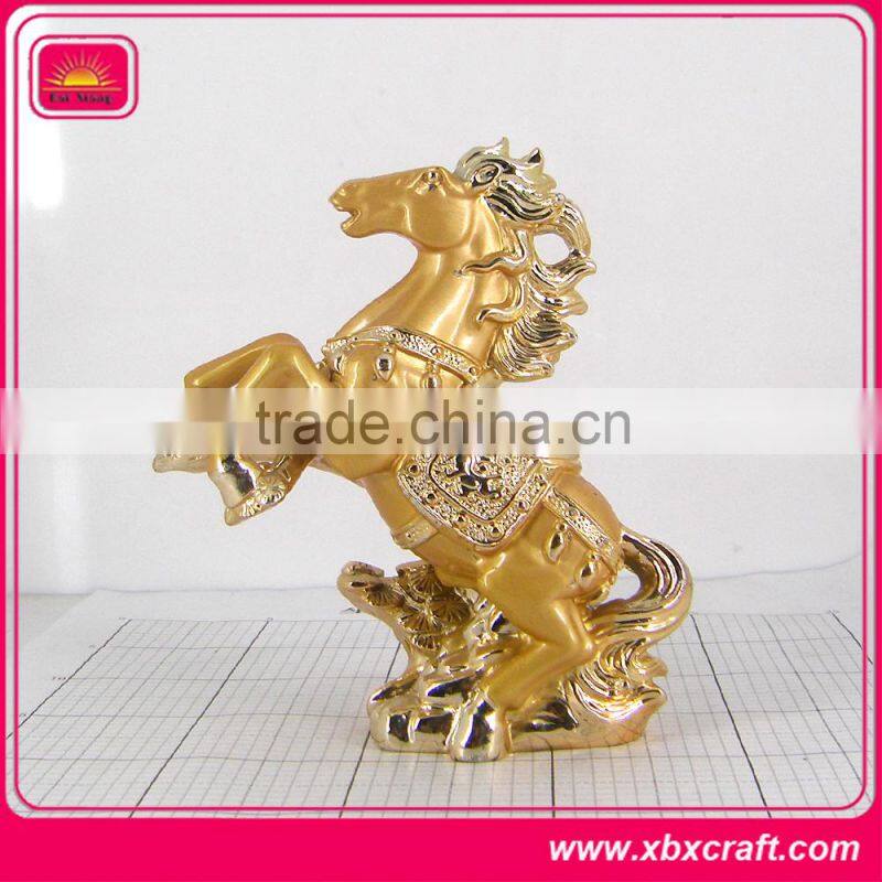 3D metal black lion figurine/metal animal figurine with nickle plated