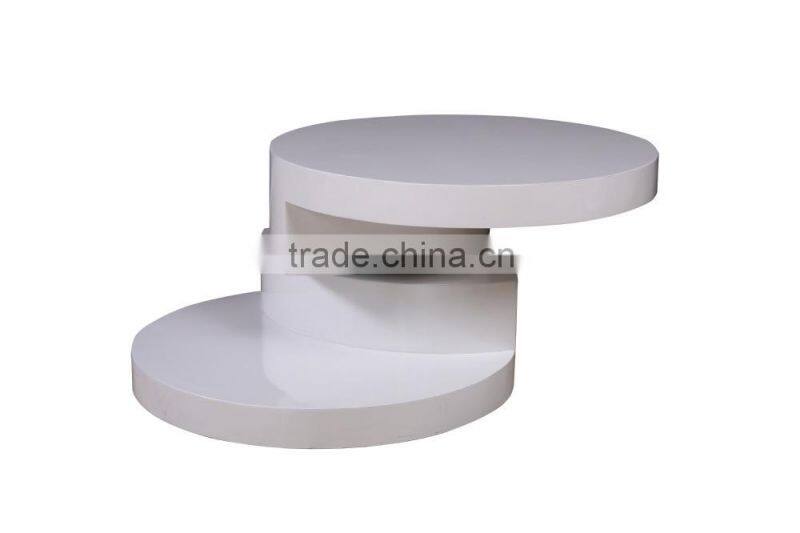 Home designs wooden rotating coffee table round
