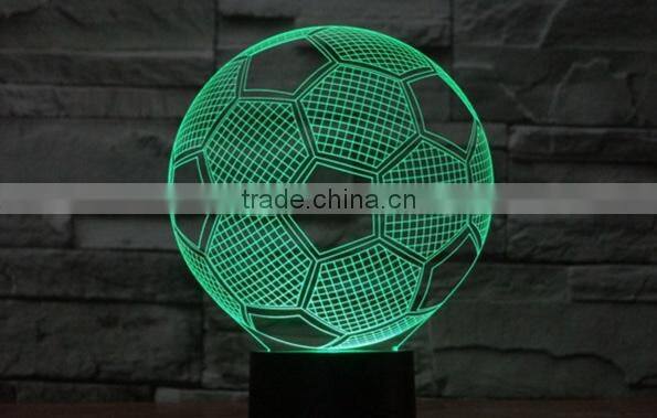 59-Football Model Night Light 3d Lamp Colorful 3d Illusion Art Lamp 3d Acrylic Sculpture Lamp