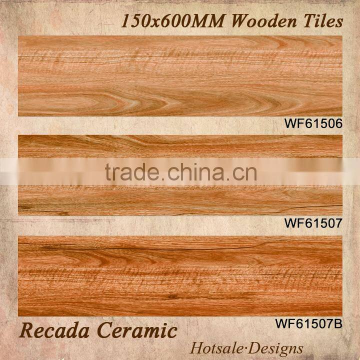 150x600 china foshan indoor wooden wood design floor wall tiles