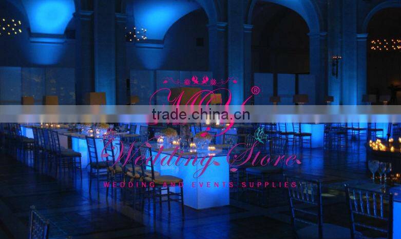 Rechargeable led under table light for wedding with remote control