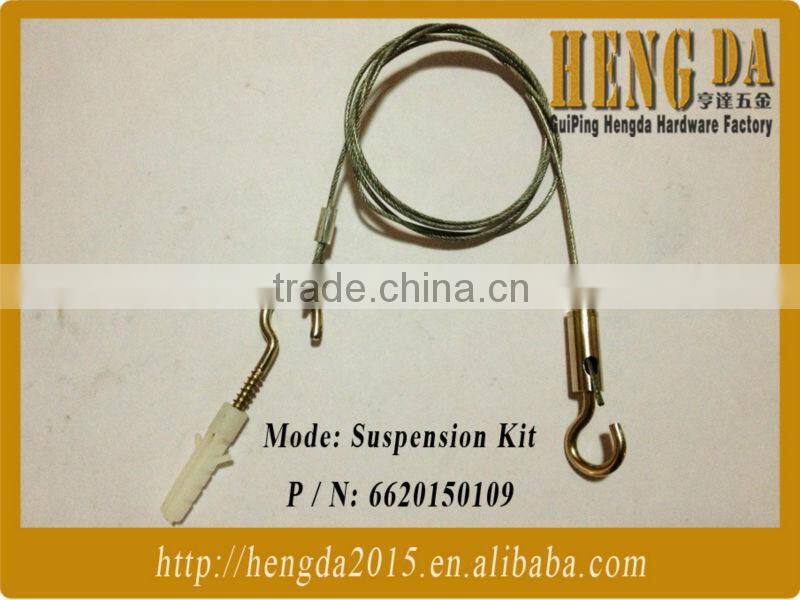 Galvanized steel lighting fixture hangers sling rope