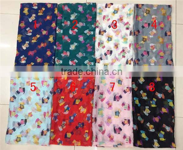 Fashion animal scarf 100% Viscose elephant print Scarf