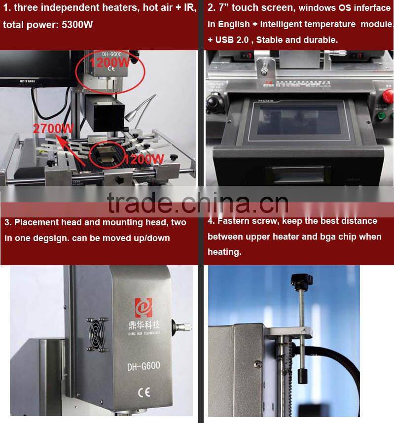 DINGHUA DH-A2 auto/ manual modes optical/ CCD camera lens/ bga vga repair machine for repair laptop and computer motherboards