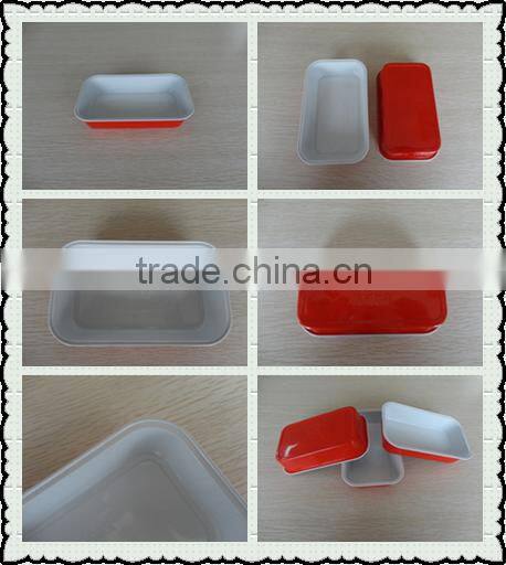 Coated aluminum foil container with lid