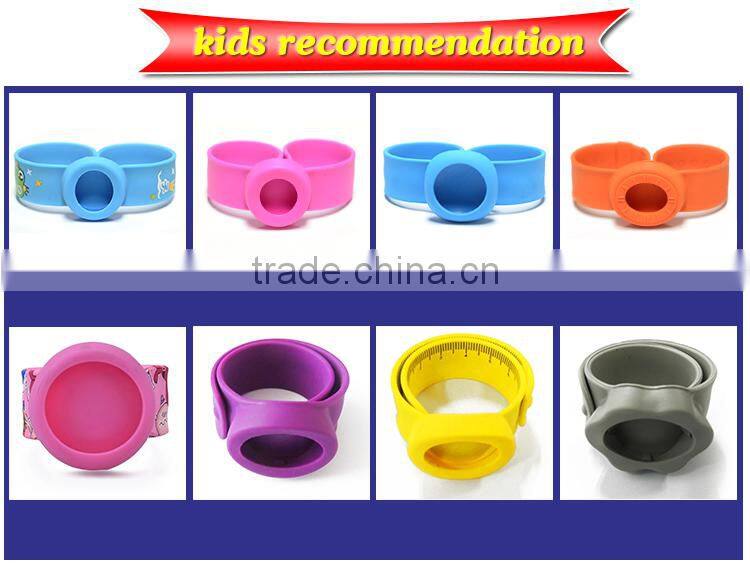 Heart transfer printing Cartoon silicone children slap arm band for watches