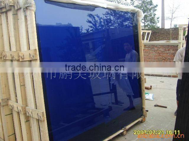 4mm light blue reflective glass