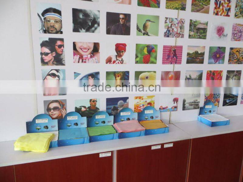 factory direct supply 15*18 solid color zig zag microfiber cleaning cloth