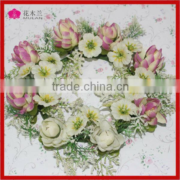 deoration wedding hair wreaths artificial flowers pink