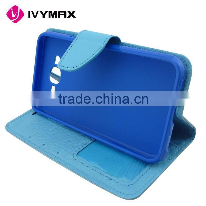 book style flip phone cover for samsung galaxy j7 luxury pu case