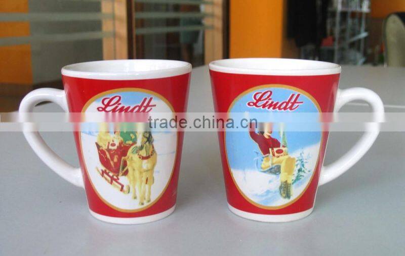 Promotional Ceramic V Shape mug