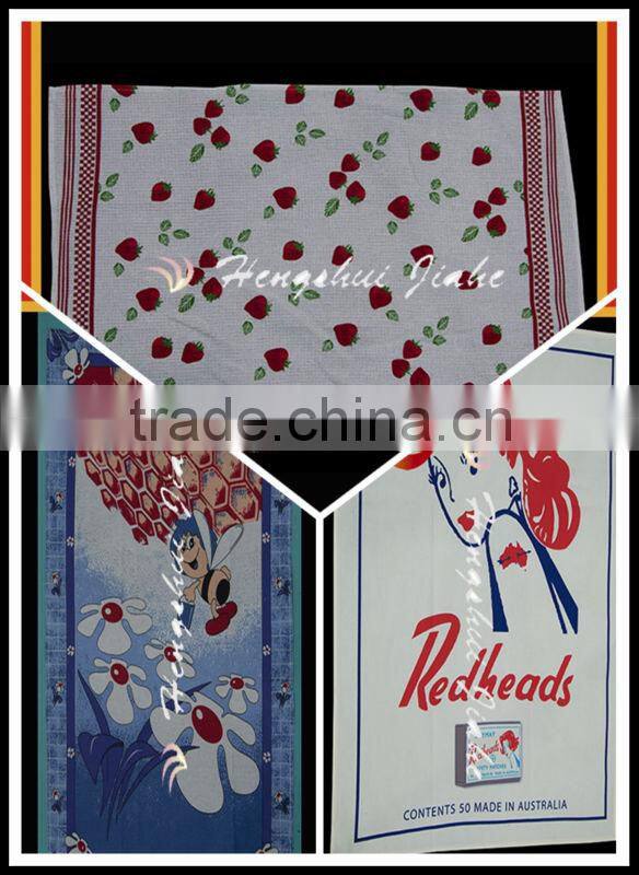 popular lovely cartoon printed thin cotton tea towel