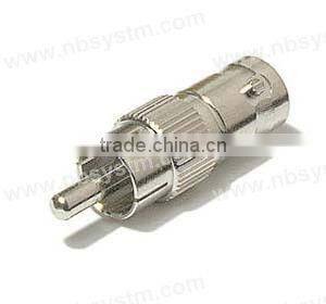 BNC female to RCA male adapter for security camera closed-circuit monitoring