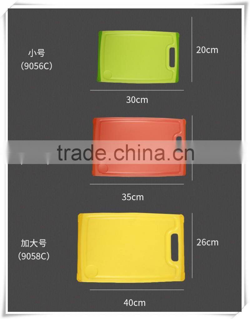 food grade non-slip plastic chopping cutting board set cb018